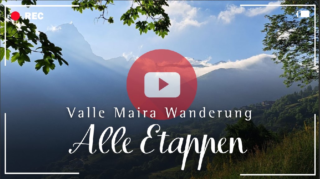 Alle Etappen der Wandertour im Piemont