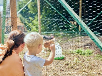 tiernaher urlaub mama kind